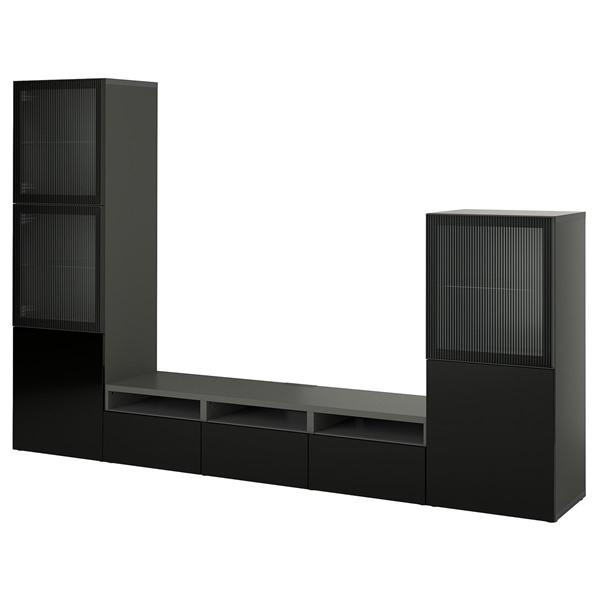 [IKEA/イケア/通販]BESTA ベストー テレビボード/ガラス扉, ダークグレー ラップヴィー...