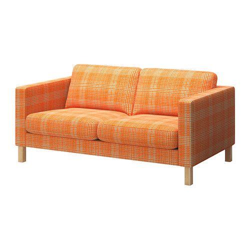 IKEA/イケア KARLSTAD 2人掛けソファ, フースィエ オレンジ