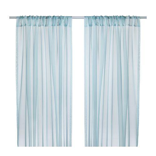 IKEA/イケア TERESIA シアーカーテン1組, ターコイズ