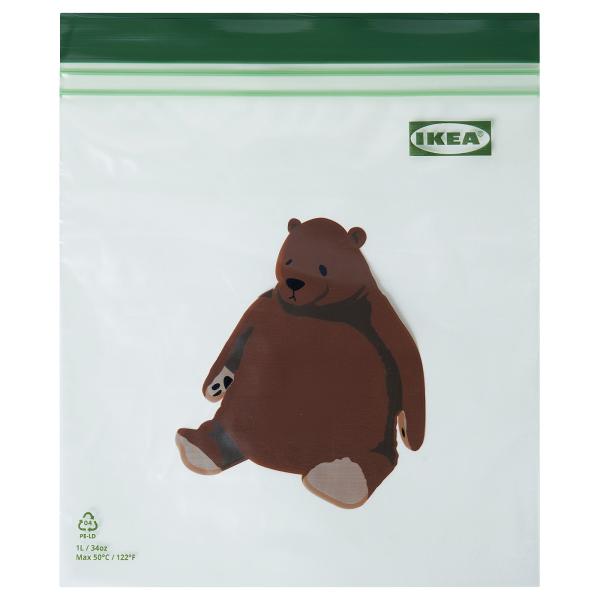 【IKEA/イケア/通販】ISTAD イースタード フリーザーバッグ, ブラウン クマ[A](505...