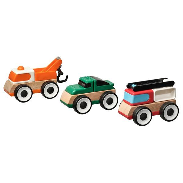[IKEA/イケア/通販]LILLABO リラブー乗り物セット 3点, 消防車 スポーツカー/レッカ...