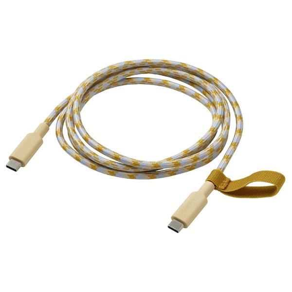[IKEA/イケア/通販]RUNDHULT ルンドフルトUSB-C - USB-C, ベージュ/ブル...