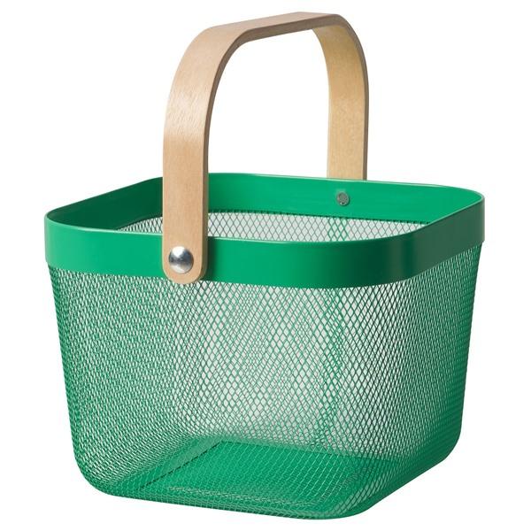 [IKEA/イケア/通販]RISATORP リーサトルプバスケット, ダークグリーン,25x26x1...