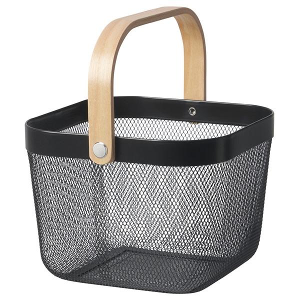 [IKEA/イケア/通販]RISATORP リーサトルプバスケット, ダークグレー,25x26x18...