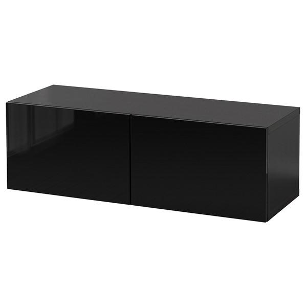 [IKEA/イケア/通販]BESTA ベストー 壁取り付け式キャビネットコンビネーション, ブラック...