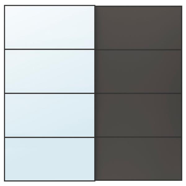 [IKEA/イケア/通販]AULI アウリ / MEHAMN メーハムン 引き戸 2枚組, ブラック...