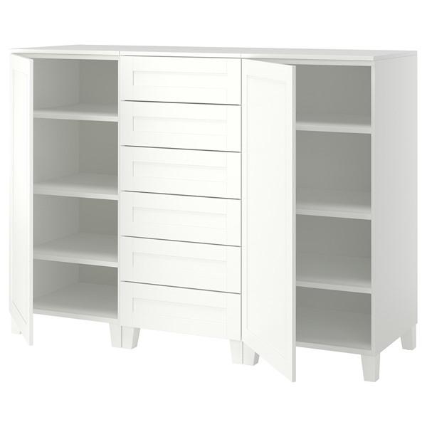 [IKEA/イケア/通販]PLATSA プラッツァキャビネット 扉/引き出し付き, ホワイト/SAN...