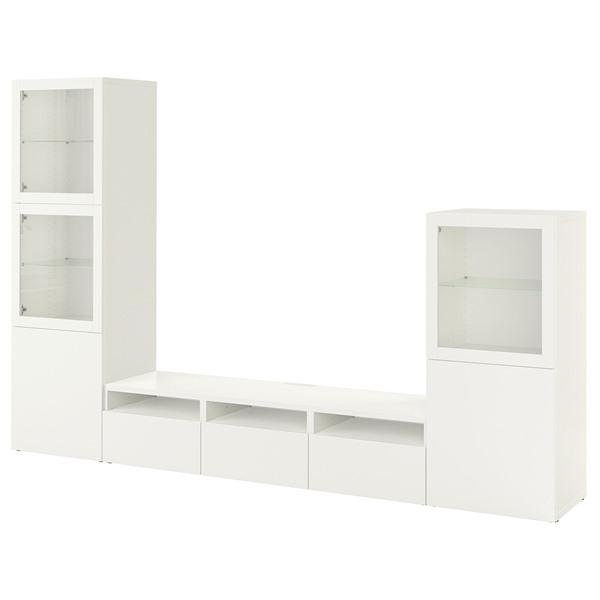 [IKEA/イケア/通販]BESTA ベストー テレビボード/ガラス扉, ホワイト/ラップヴィーケン...