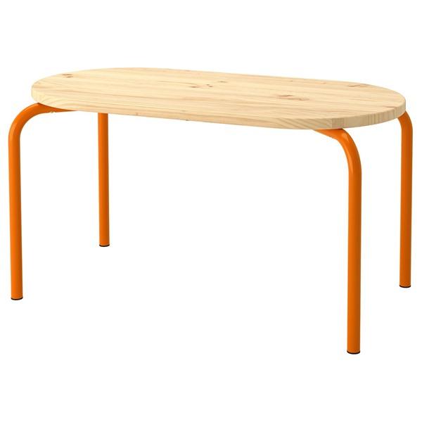 [IKEA/イケア/通販]GREJSIMOJS グレイシモイス子ども用テーブル, 木製/オレンジ,8...