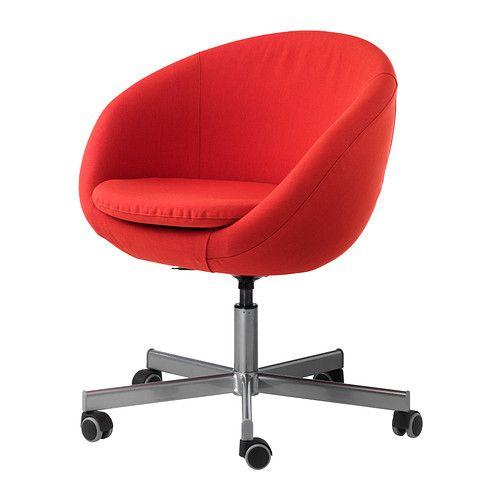 IKEA/イケア SKRUVSTA 回転チェア, ヴィースレ レッドオレンジ