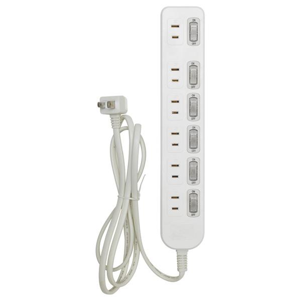 【IKEA/イケア/通販】KOPPLA コップラ 電源タップ 6個口 スイッチ6個付き, アース無 ...