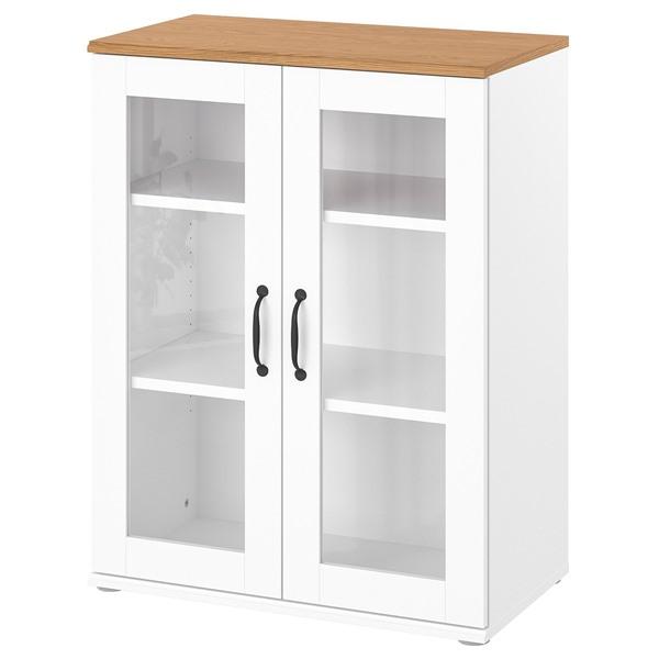 [IKEA/イケア/通販]SKRUVBY スクルーヴビーキャビネット ガラス扉, ホワイト,70x9...