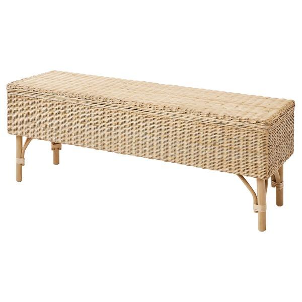 【IKEA/イケア/通販】TOLKNING トルクニング ベンチ 収納付き, ハンドメイド 籐[H]...