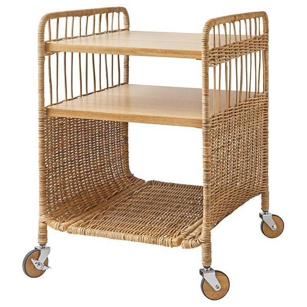[IKEA/イケア/通販]FRYKSAS フリークソース収納ユニット キャスター付, 籐,37x53...