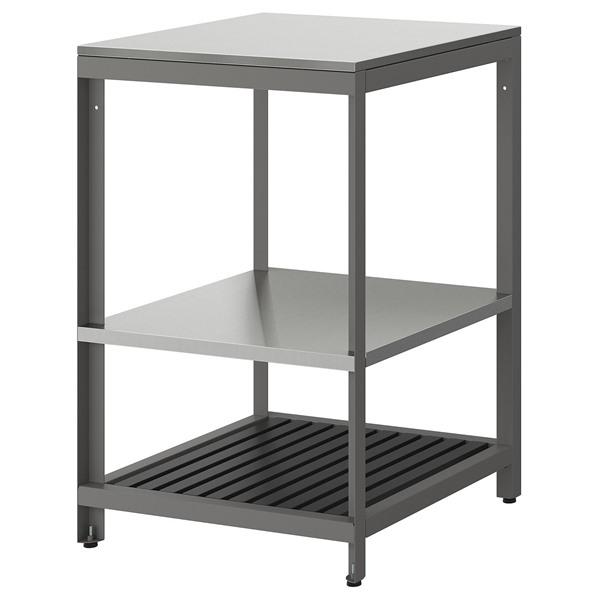 [IKEA/イケア/通販]BATSKAR ボートシェールオープンキッチンユニット, 屋外用/ダークグ...