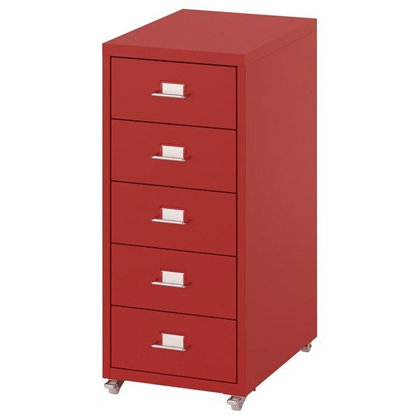 [IKEA/イケア/通販]HELMER ヘルメル引き出しユニット キャスター付き, レッド,28x4...