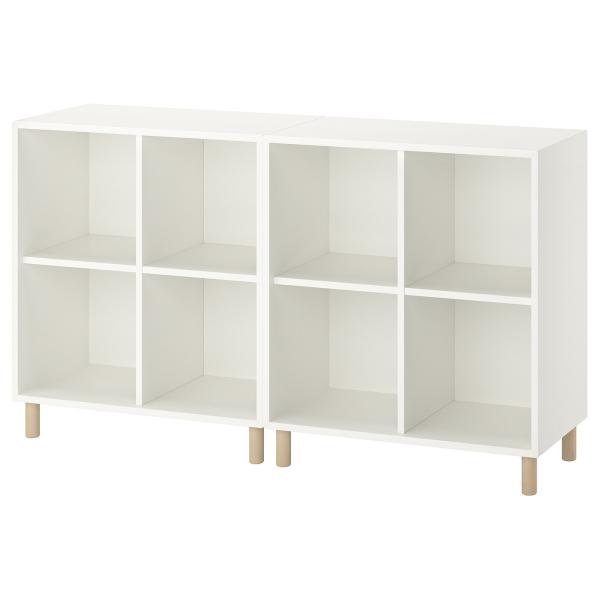 [IKEA/イケア/通販]EKET エーケト キャビネットコンビネーション 脚付き, ホワイト/木製...