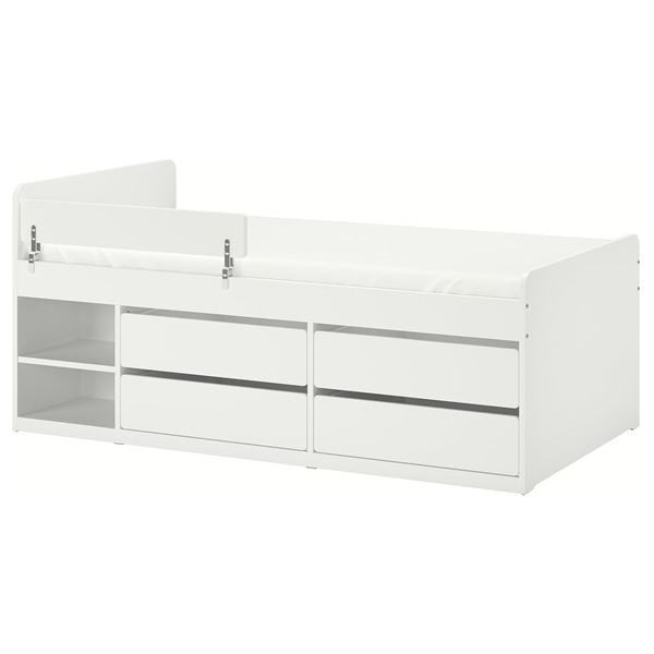 [IKEA/イケア/通販]SLAKT スレクト / NATTAPA ナットアーパベッドフレーム 収納...