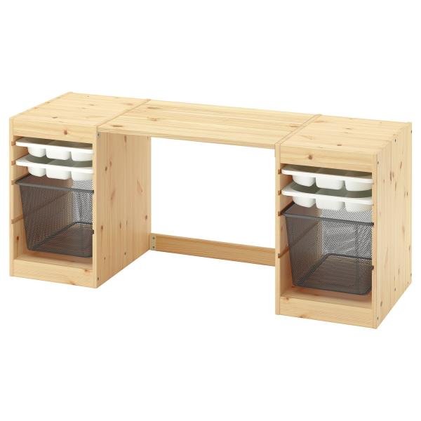 [IKEA/イケア/通販]TROFAST トロファスト デスク メッシュ収納ボックス/トレイ付き, ...