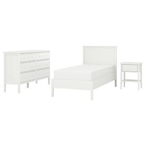 [IKEA/イケア/通販]GULLABERG グラベリベッドルーム家具3点セット, ホワイト,120x200 cm[7](69618735)