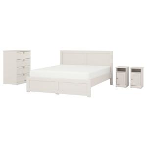 [IKEA/イケア/通販]FAGELFJALLET フォーゲルフィェレットベッドルーム家具4点セット, オフホワイト,140x200 cm[8](69620917)