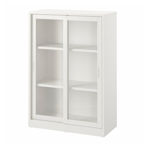 [IKEA/イケア/通販]TONSTAD トンスタードキャビネット ガラス引き戸付き, オフホワイト...