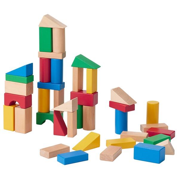 【IKEA/イケア/通販】UNDERHALLA ウンデルホラ 積み木 40個セット, マルチカラー[...