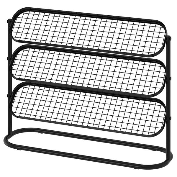 [IKEA/イケア/通販]ALGANAS エリヤネスシューズラック, ブラック,76x24x59 c...
