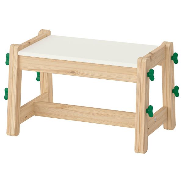 [IKEA/イケア/通販]FLISAT フリサット 子ども用ベンチ, 高さ調節可能/グリーン[D](...