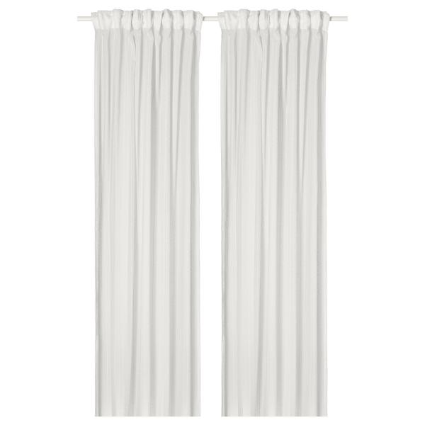 [IKEA/イケア/通販]MATILDA マティルダ レースカーテン1組, ホワイト/ヘディングテー...