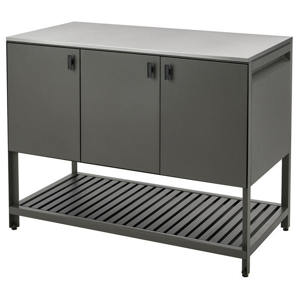 [IKEA/イケア/通販]BATSKAR ボートシェールクローズドキッチンユニット, 屋外用/ダーク...