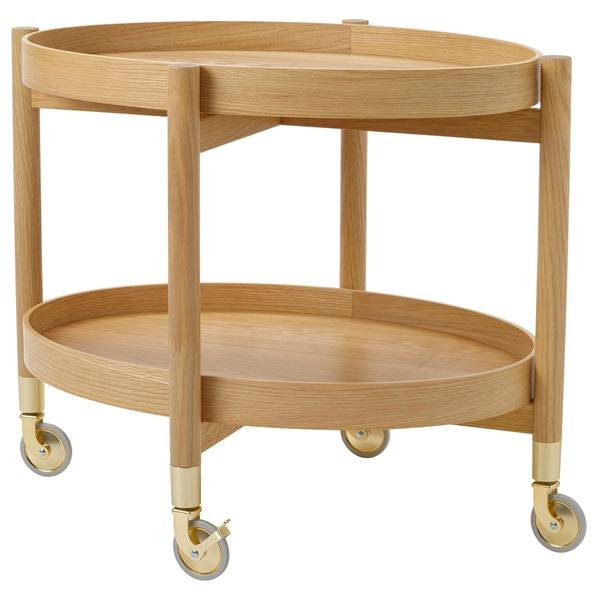 [IKEA/イケア/通販]VALNAS ヴァルネスワゴンテーブル, オーク材突き板[E](70628...