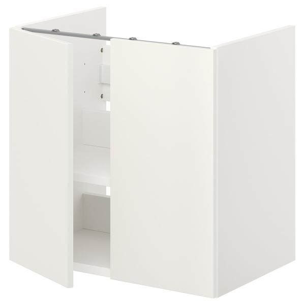 [IKEA/イケア/通販]ENHET エーンヘート ベースキャビネット 洗面台用 棚板/扉付き, ホ...