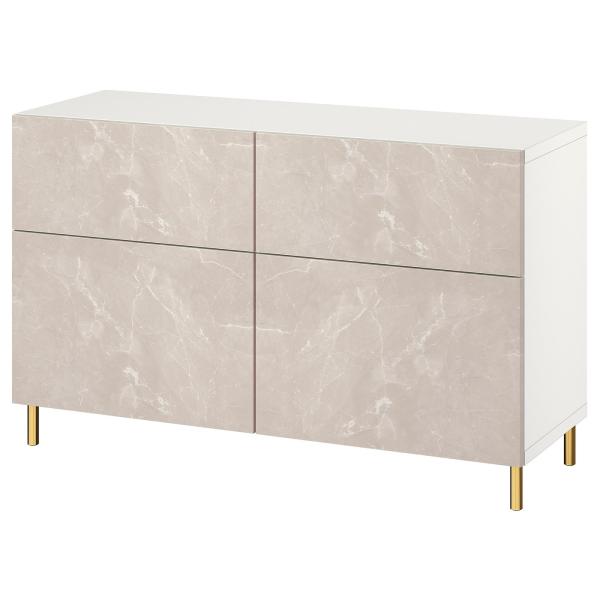 [IKEA/イケア/通販]BESTA ベストー 収納コンビネーション 扉/引き出し付き, ホワイト ...