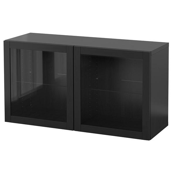 [IKEA/イケア/通販]BESTA ベストー 壁取り付け式キャビネットコンビネーション, ブラック...