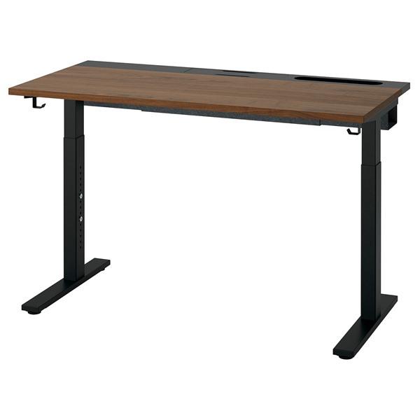 [IKEA/イケア/通販]MITTZON ミッツォーン デスク, ウォールナット材突き板/ブラック,...