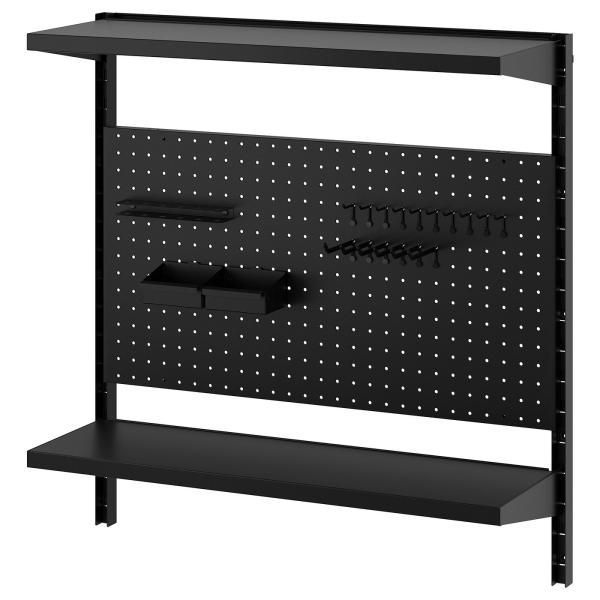[IKEA/イケア/通販]BROR ブロール ウォールシェルフコンビネーション, 有孔ボード+棚板2...