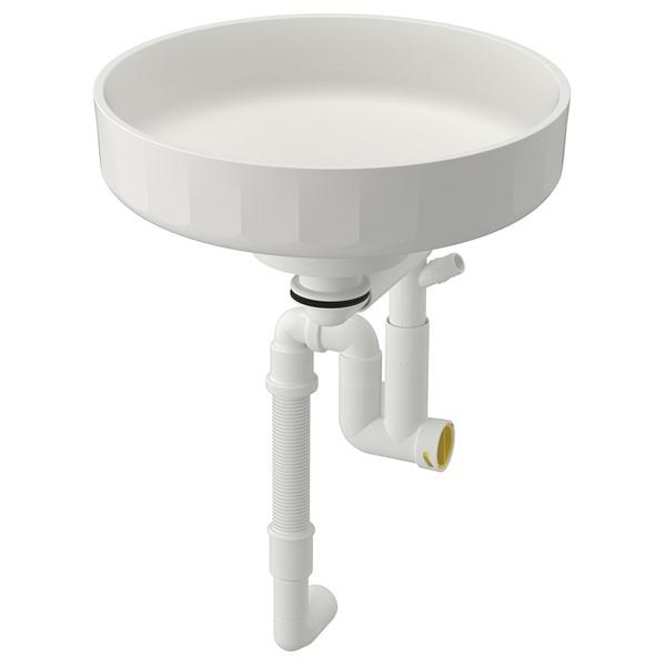 [IKEA/イケア/通販]LERSJON レルションカウンタートップ用洗面ボウル 排水トラップ付き,...