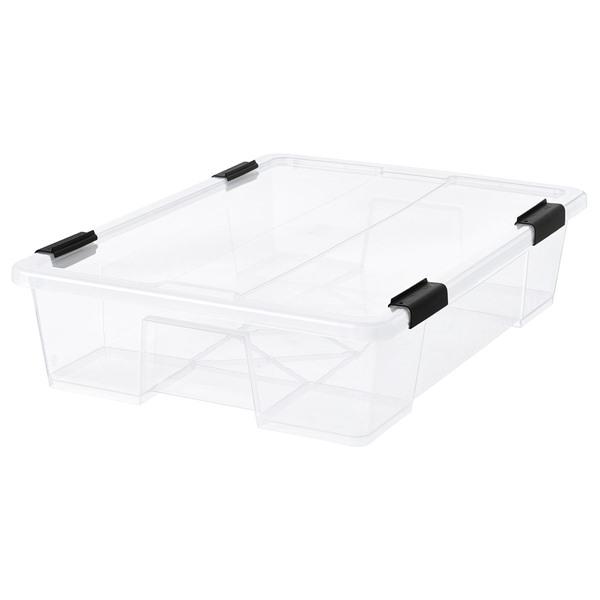 [IKEA/イケア/通販]SAMLA サムラふた付きボックス/クリップロック, 透明/ブラック,79...