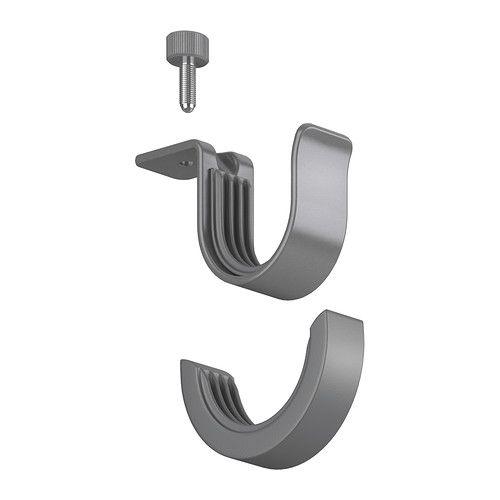 IKEA/イケア BETYDLIG カーテンロッドホルダー, シルバーカラー