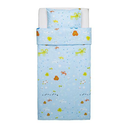 IKEA/イケア GETTER 掛け布団カバー＆枕カバー, ライトブルー