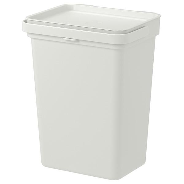 [IKEA/イケア/通販]HALLBAR ホルバルふた付きゴミ箱, ライトグレー,10 l[C](8...