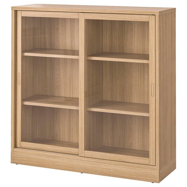 [IKEA/イケア/通販]TONSTAD トンスタードキャビネット ガラス引き戸付き, オーク材突き...