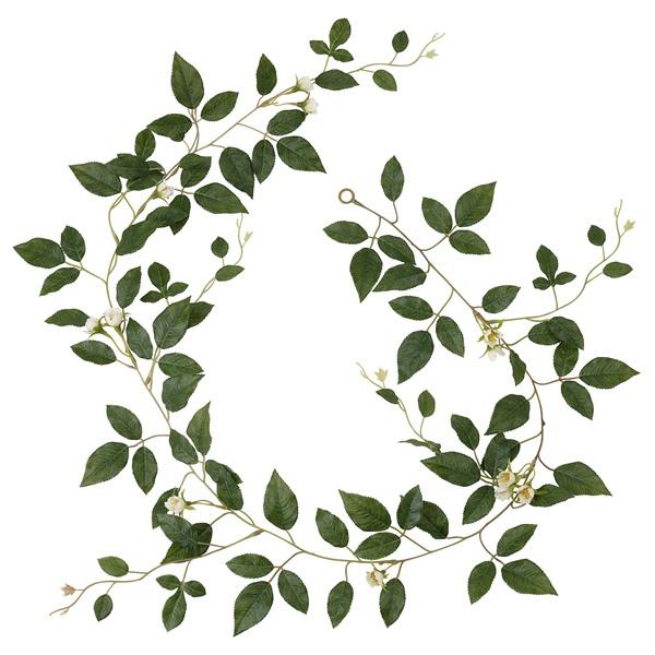 【IKEA/イケア/通販】SMYCKA スミッカ 造花のガーランド, 室内/屋外用 バラ/ホワイト[...