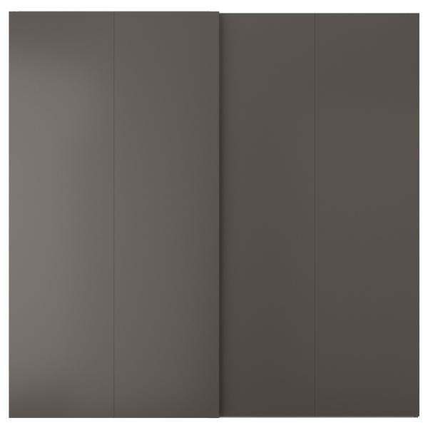 [IKEA/イケア/通販]HASVIK ハスヴィーク 引き戸 2枚組, ダークグレー, 200x20...