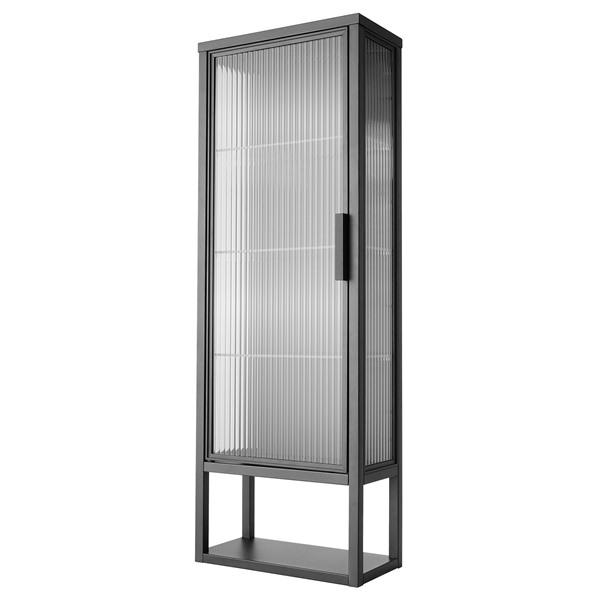 [IKEA/イケア/通販]MOSSJON モスショーンウォールキャビネット 棚板/ガラス扉付き, チ...
