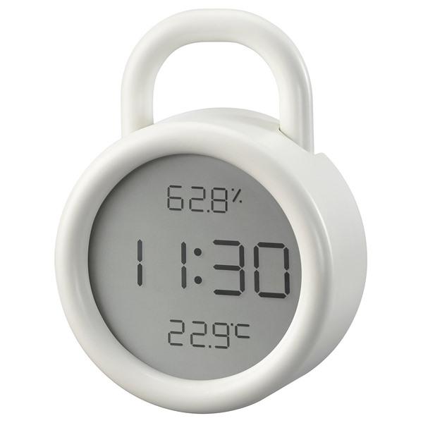 [IKEA/イケア/通販]ORNVRAK オルンヴローク時計 湿度計/温度計付き, ホワイト,8x3...