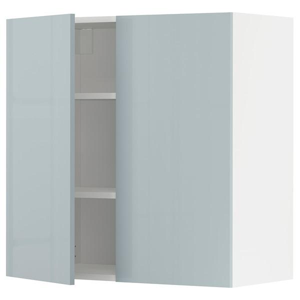 【IKEA/イケア/通販】METOD メトード ウォールキャビネット 棚板/扉2枚付き, ホワイト/...