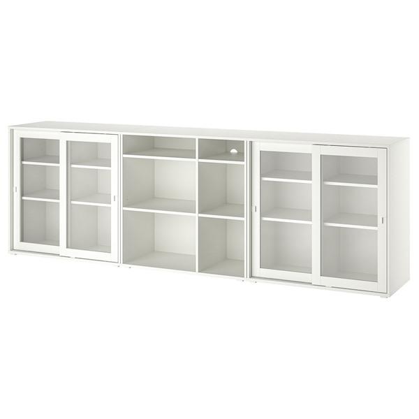 [IKEA/イケア/通販]VIHALS ヴィーハルス収納コンビネーション ガラス扉付き, ホワイト/...
