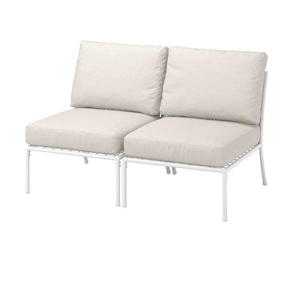 [IKEA/イケア/通販]SEGERON セーゲローン2人掛けソファ 屋外用, ホワイト/ベージュ/...